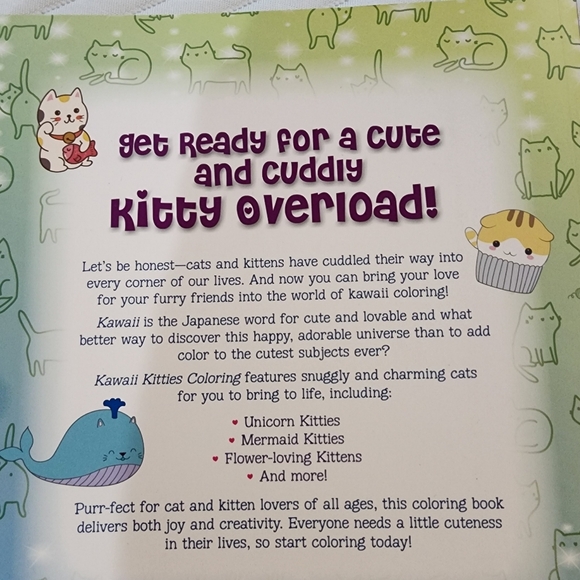 Kawaii kitties coloring book - Picture 3 of 12